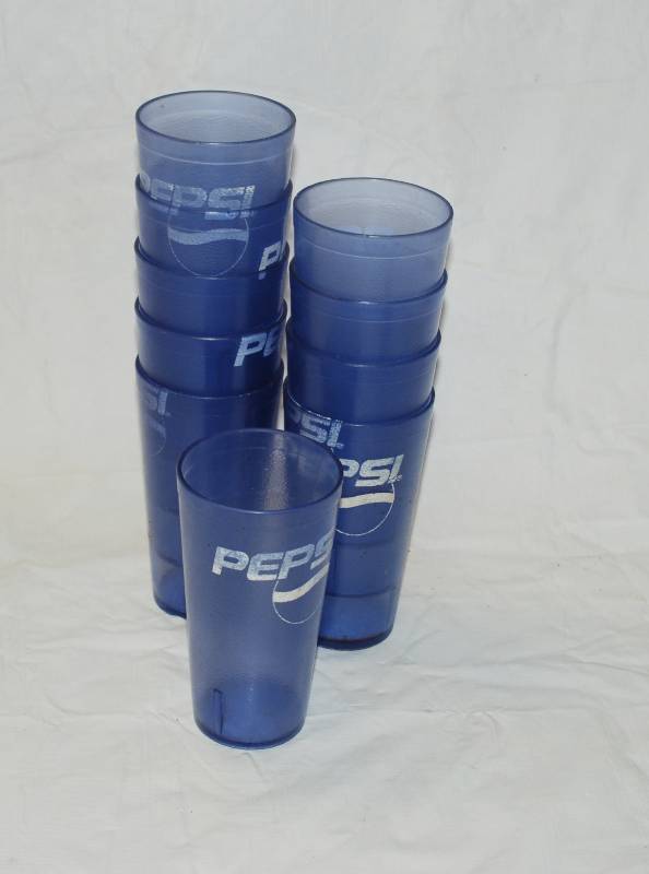 lot 5093 image: Lot of 10 PEPSI Tumblers - 20oz.