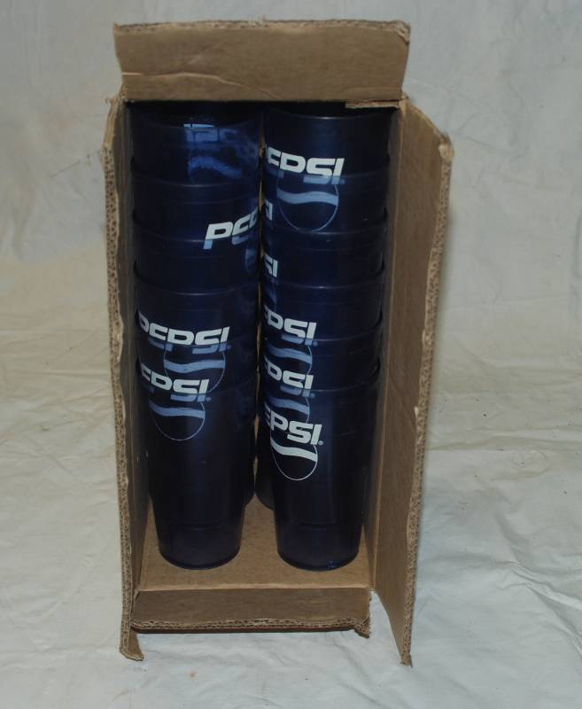 lot 5090 image: Lot of 24 PEPSI Tumblers - 20oz. IN BOX