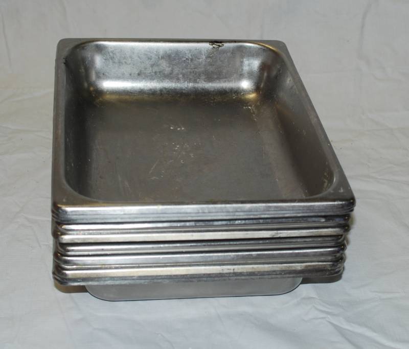lot 5392 image: 12 Restaurant Stainless Steam Table Trays