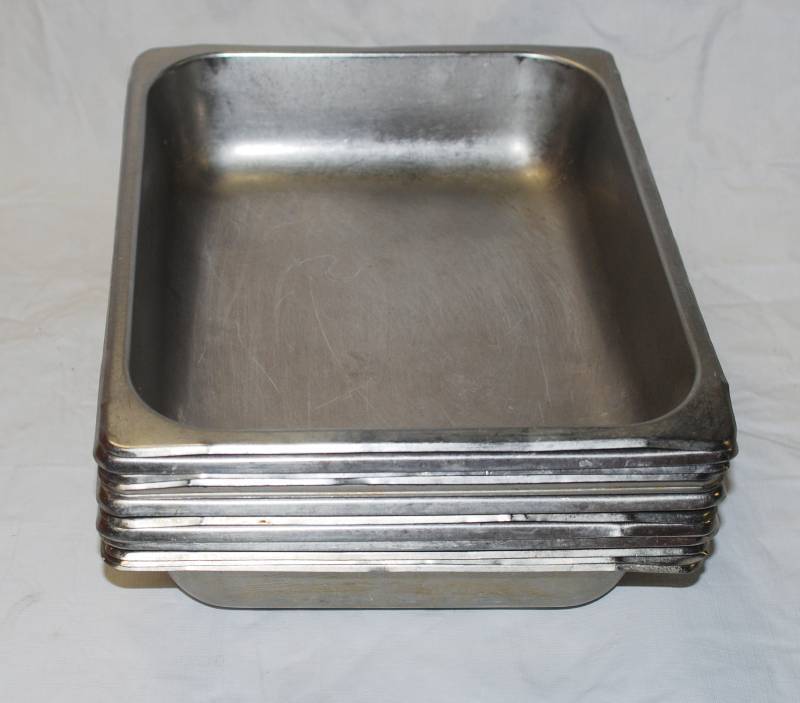 lot 5393 image: 12 Restaurant Stainless Steam Table Trays