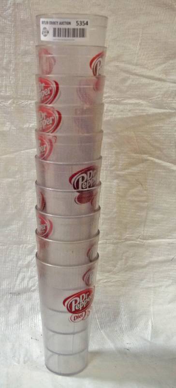 lot 5354 image: Lot of 10 - Dr. Pepper  Diet Dr. Pepper Tumblers 20 oz. Cups
