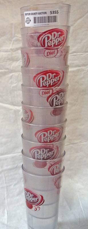 lot 5355 image: Lot of 10 - Dr. Pepper  Diet Dr. Pepper Tumblers 20 oz. Cups