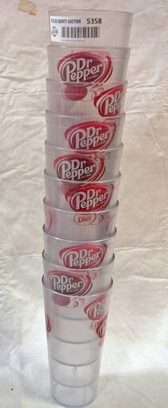 lot 5358 image: Lot of 10 - Dr. Pepper  Diet Dr. Pepper Tumblers 20 oz. Cups