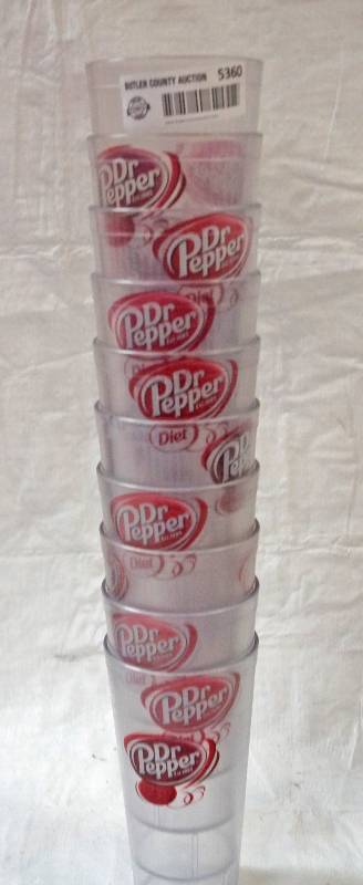 lot 5360 image: Lot of 10 - Dr. Pepper  Diet Dr. Pepper Tumblers 20 oz. Cups