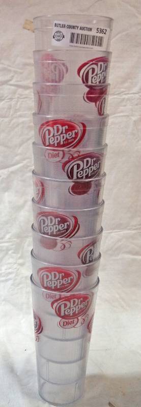 lot 5362 image: Lot of 10 - Dr. Pepper  Diet Dr. Pepper Tumblers 20 oz. Cups
