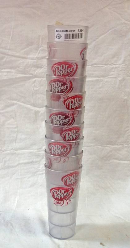 lot 5364 image: Lot of 10 - Dr. Pepper  Diet Dr. Pepper Tumblers 20 oz. Cups
