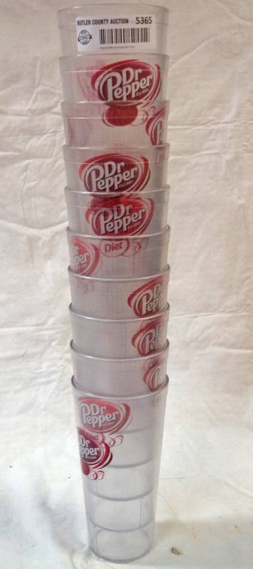 lot 5365 image: Lot of 10 - Dr. Pepper  Diet Dr. Pepper Tumblers 20 oz. Cups