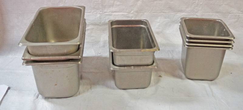 lot 5370 image: 9 Misc Steam Table Pans
