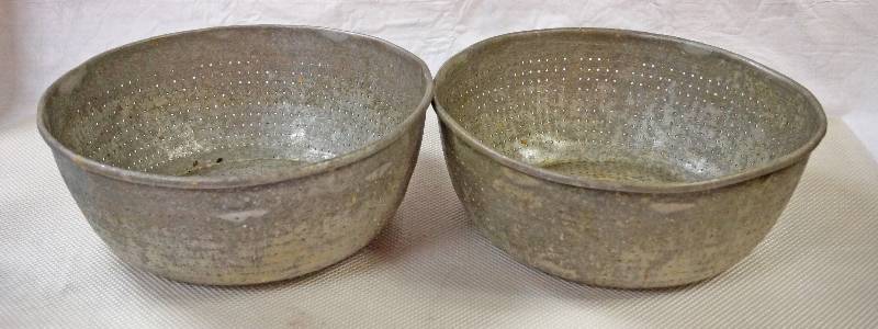 lot 5388 image: 2 Big 16 Steel Strainers