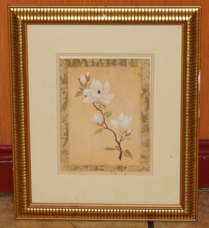lot 5443 image: Nice Framed Flower Picture