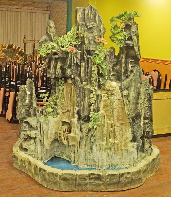 lot 5147 image: Large Decorative Fountain  w Pond Base - 6 ft tall