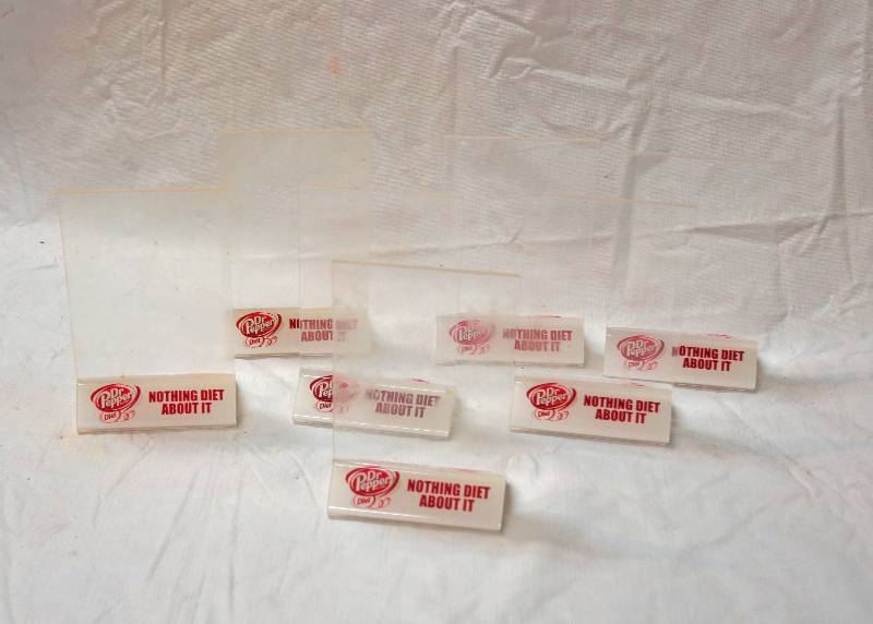 lot 5069 image: Lot of 7 Diet Dr. Pepper - Table Top Advertisement Holders - Cool