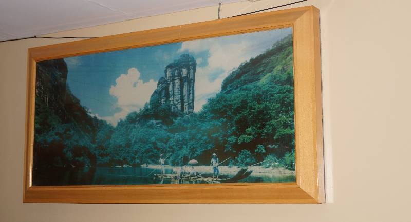 lot 5193 image: Beautiful, Large Oriental Landscape - 8 x 4 - Back Lit - Transparent Film