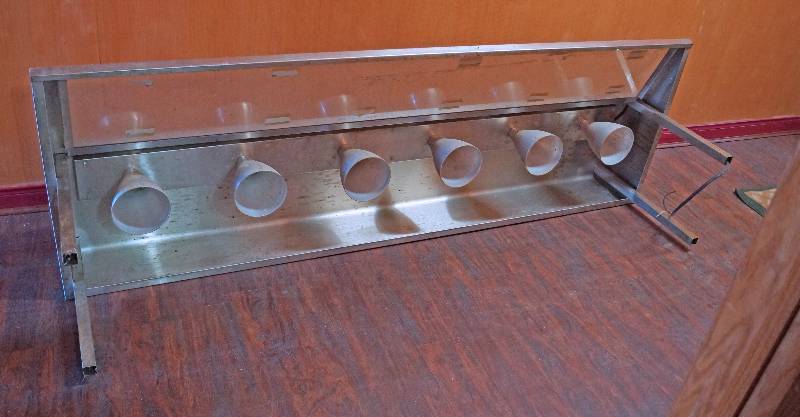 lot 5197 image: 7 Foot Long Lighted Stainless Sneeze Guard