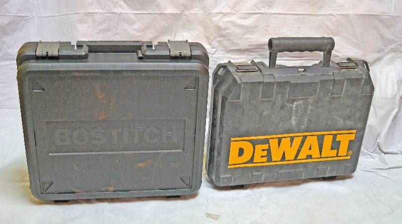 lot 5003 image: Lot of 2 Empty Power Tool Cases - 1 DeWalt 1 Bostitch