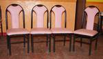 Lot of 4 - Commercial Restaurant Dining Chairs - Extremely Heavy Duty Metal Black Frame