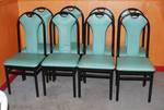 Lot of 8 - Heavy Duty Restaurant Dining Chairs - Aqua Green Color