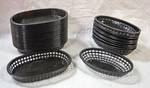 Lot of Approx 32 Black Plastic Serving Baskets - 2 styles - see photo