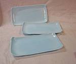 3 Nice Blue Serving Platters