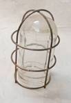 Glass Dome Globe light w/ metal cage frame for walk-in freezer or Vent Hood