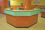 Reception Counter / Entry Kiosk - Nice Piece! Very BIG - See measurements/photos w/ keys for locking drawer
