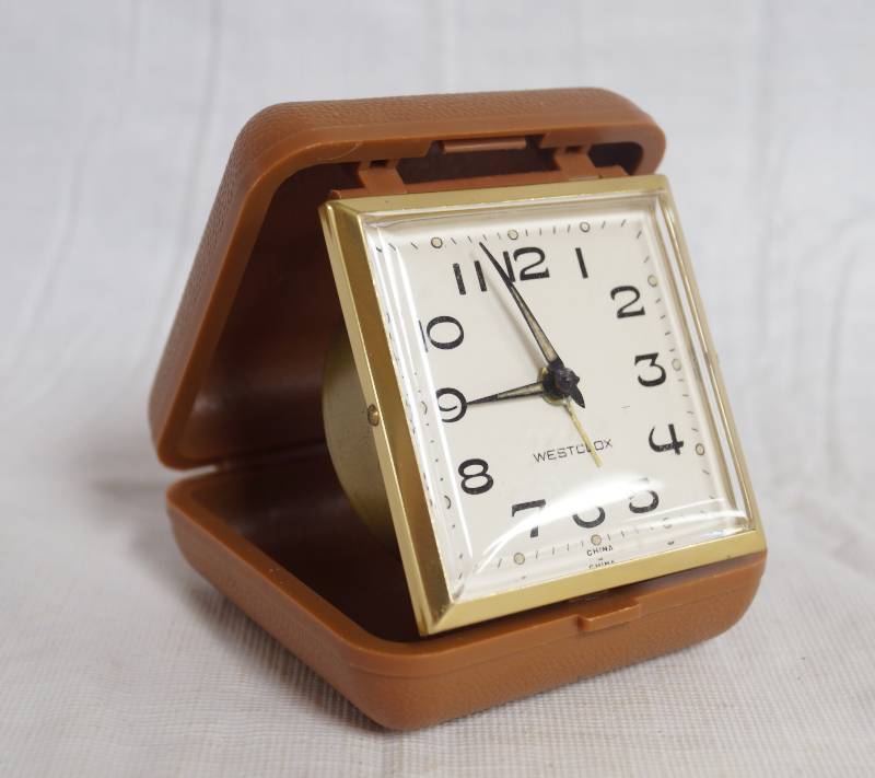 lot 1084 image: Tri-Fold WESTCLOX Travel Alarm Clock - COOL