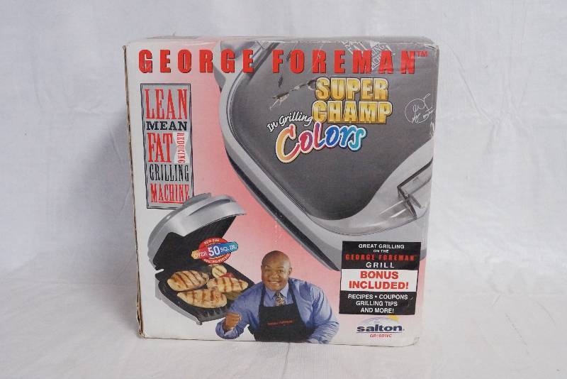 lot 99316 image: George Foreman Lean Mean Fat Reducing Grilling Machine In Box