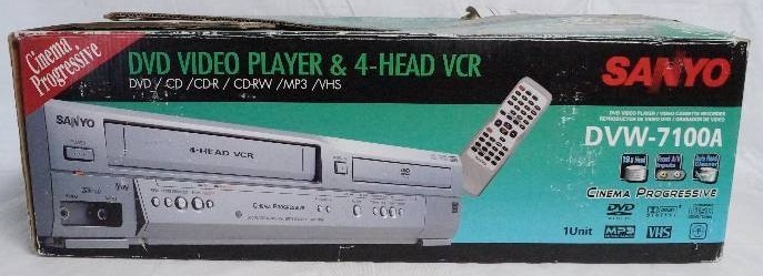 lot 9322 image: Sanyo DVD  VCR Player in Box with Remote
