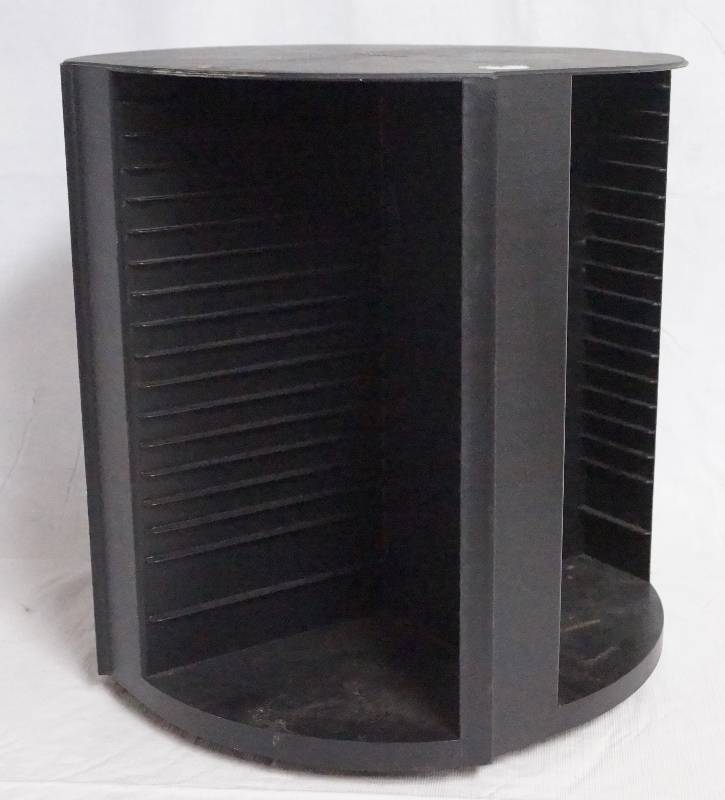 lot 9360 image: Black Rotating CD Holder- Very Cool