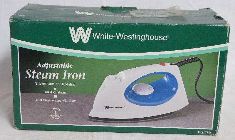 lot 9368 image: White-Westinghouse Adjustable Steam Iron- In Original Box Nice