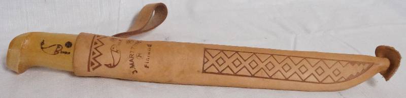 lot 9369 image: J. Marttiini Finland Fishing Fillet Knife and Sheath- Very Neat