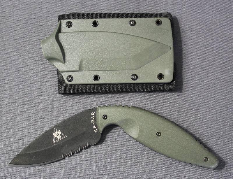 lot 9000 image: KA-BAR KA-1483 TDI Ankle Knife - 7 34 overall - 3 58 Blade w Plastic Sheath