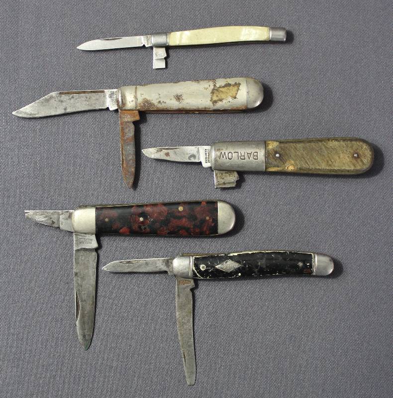 lot 9128 image: Lot of 5 - Vintage Imperial Folding Multi-Blade Pocket Knives. USA Made