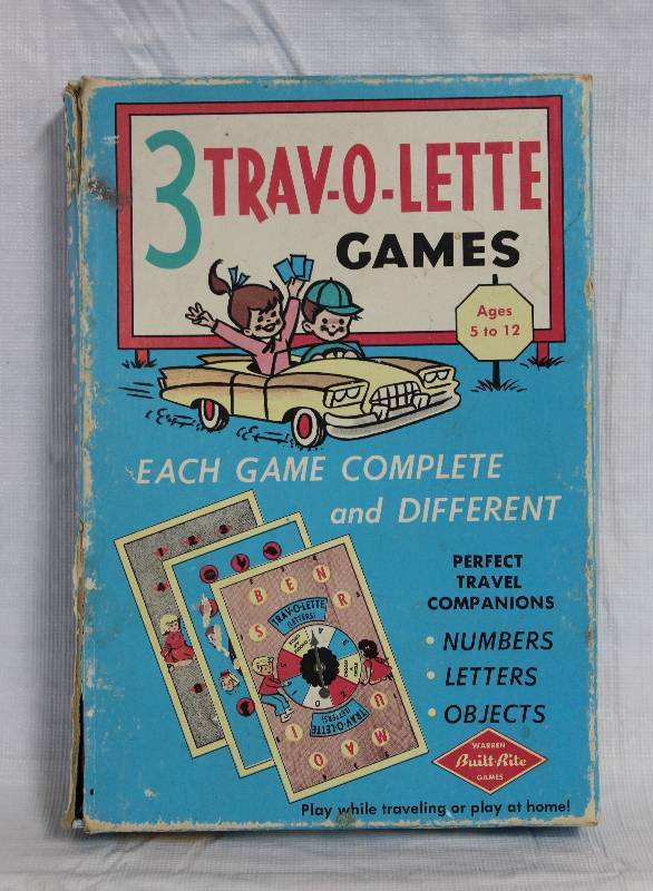 lot 9152 image: Vintage Warren Paper Products - 3 Trav-O-Lette Games, No. 2484 USA Made