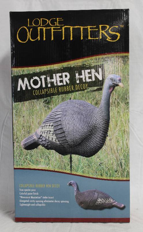 lot 9163 image: NEW in Box Lodge Outfitters Mother Hen Collapsible Rubber Decoy HEH00242