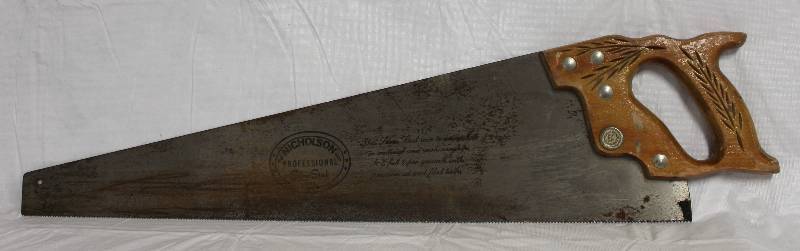 lot 9166 image: Nicholson Professional 29 Silver Steel Saw. Made in U.S.A. - CAT. NO. 30028.