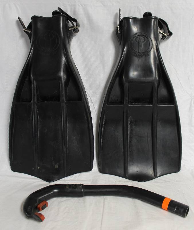 lot 9172 image: U.S. Divers Co. Diving Equipment - Fins and Snorkel include in Original Box