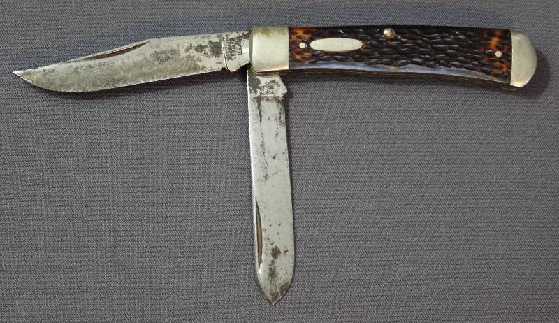 lot 9087 image: Vintage 4 Western USA 691 Multi-Blade Folding Pocket Knife.