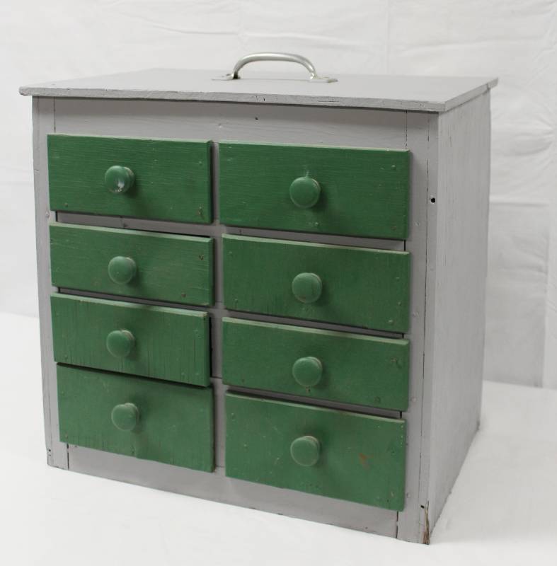 lot 9201 image: Garage Storage Cabinet with 8 Drawers and Nuts & Bolts Inside 18x 18 x 12