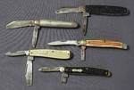 Lot of 5 - Folding Multi-Blade Pocket Knives. Colonial, Iroquois and Q Steel.