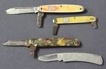 Lot of 4 - Vintage Kent and Buck Folding Pocket Knives. Made in USA.