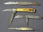 Lot of 4 - Folding Single and Multi-Blade Pocket Knives. Vintage!