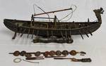 Very Neat Old Oriental Wooden Ship w/ Lots of pieces!
