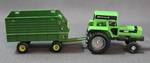 Die-Cast Deutz-Allis 6265 Tractor with ERTL Farm Crop Trailer. 0105D
