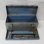 Union Super Steel Tool Box with Cool Blue Handle and Inside!