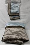 Twin Size Blue and Brown Comforter and Standard Size Pillow Shams.
