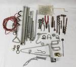 Lot of Various Hand Tools and Hardware - Bolts, Pliers, Hooks, Clamps, & More.
