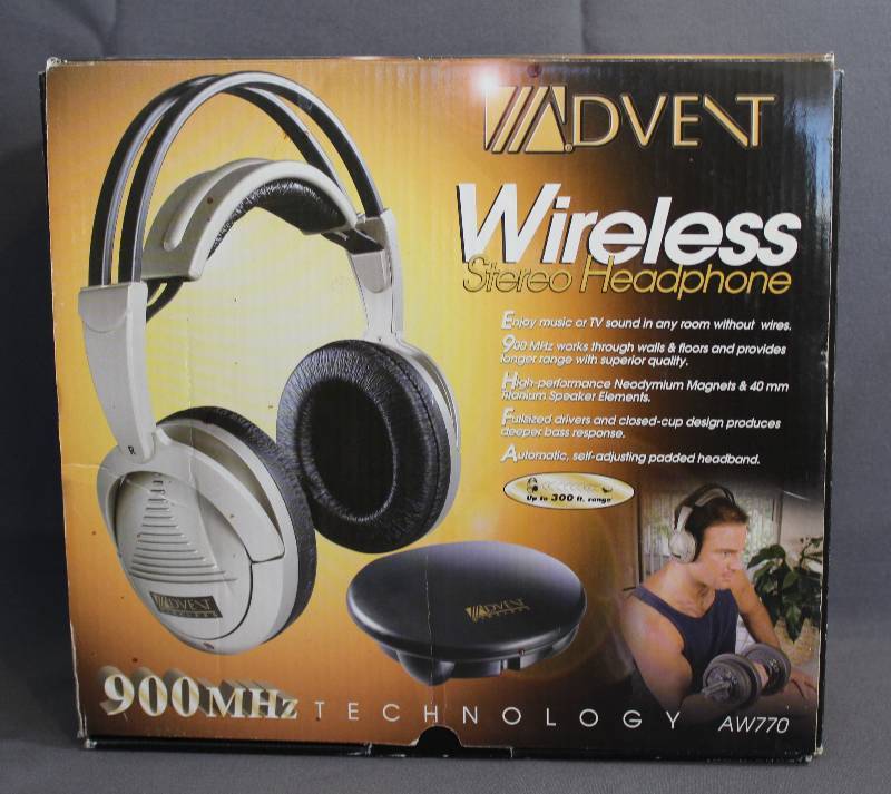 lot 9432 image: Advent AW770 Wireless Stereo Headphone - 900MHz Technology & 300 ft Range