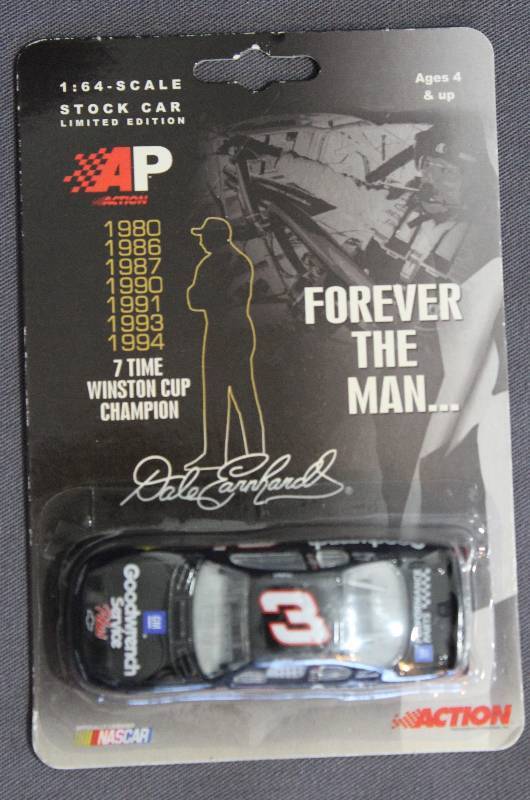 lot 9455 image: ACTION Dale Earnhardt Die Cast Stock Car, FOREVER THE MAN� NEW in package 2602