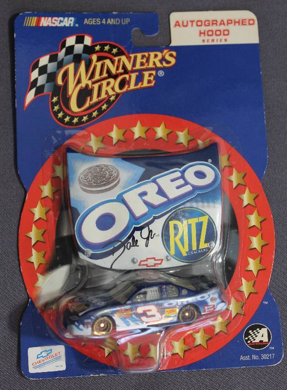 lot 9461 image: Winners Circle Die Cast Dale Earnhardt JR. Stock Car, Autograph Hood Series. NEW